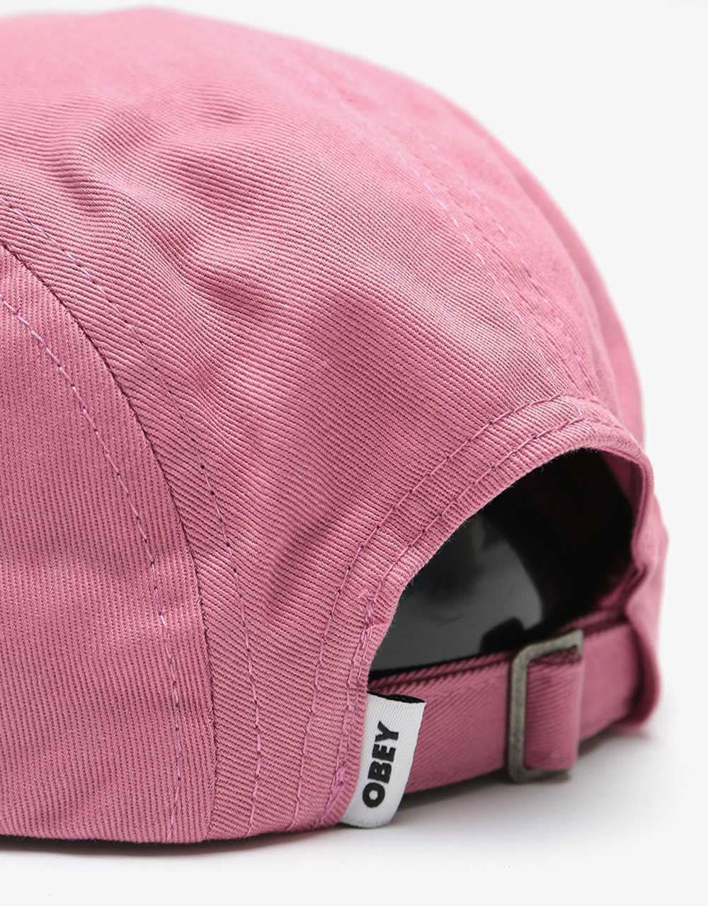 Obey Bold Label Organic 5 Panel Cap - Mesa Rose