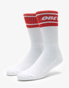 Obey Cooper II Socks - White/Chili