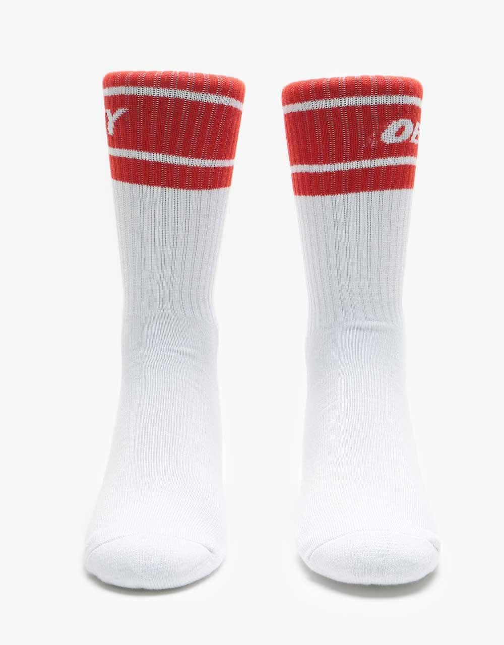 Obey Cooper II Socks - White/Chili