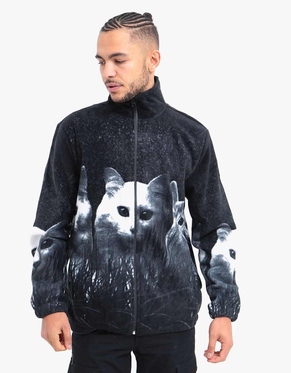 RIPNDIP Field of Cats Sherpa Jacket - Black