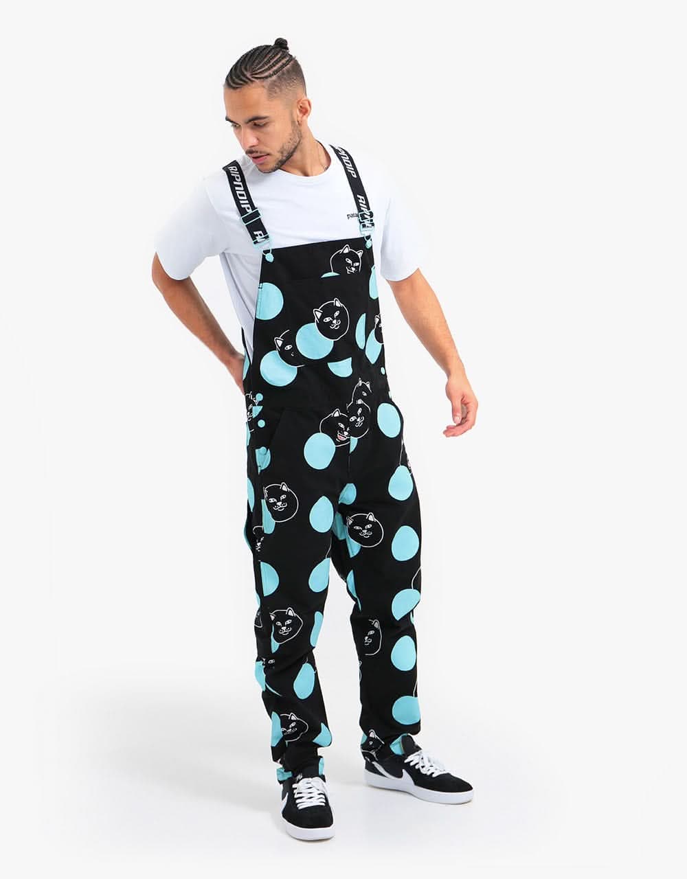 RIPNDIP Polka Jerm Bib Overalls - Black