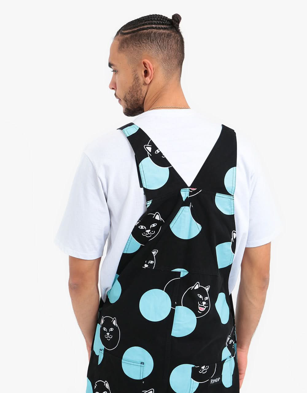 RIPNDIP Polka Jerm Bib Overalls - Black