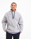 Butter Goods Glacier Sherpa 1/4 Zip - Light Grey