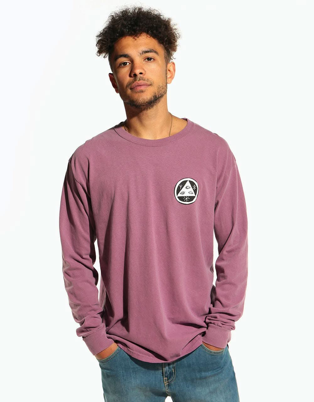 Welcome Jackalope Garment-Dyed L/S T-Shirt - Berry