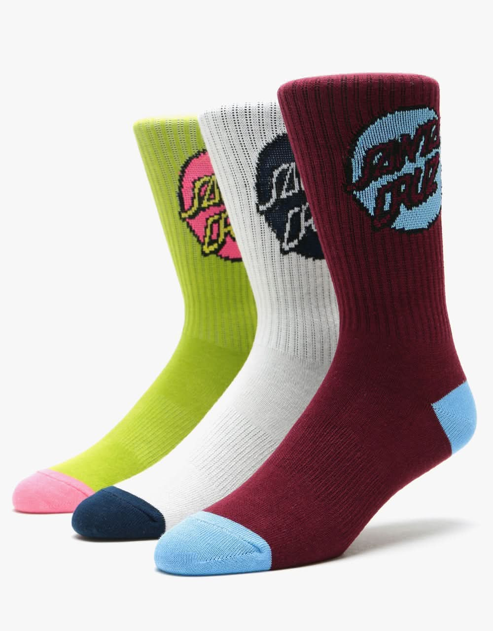 Santa Cruz Pop Dot 3 Pack Socks - Multi