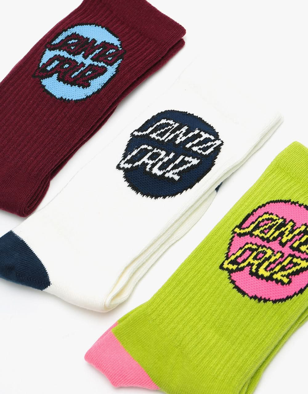 Santa Cruz Pop Dot 3 Pack Socks - Multi