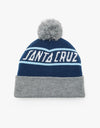 Santa Cruz Strip Stripe Bobble Beanie - Dark Navy/Athletic Heather