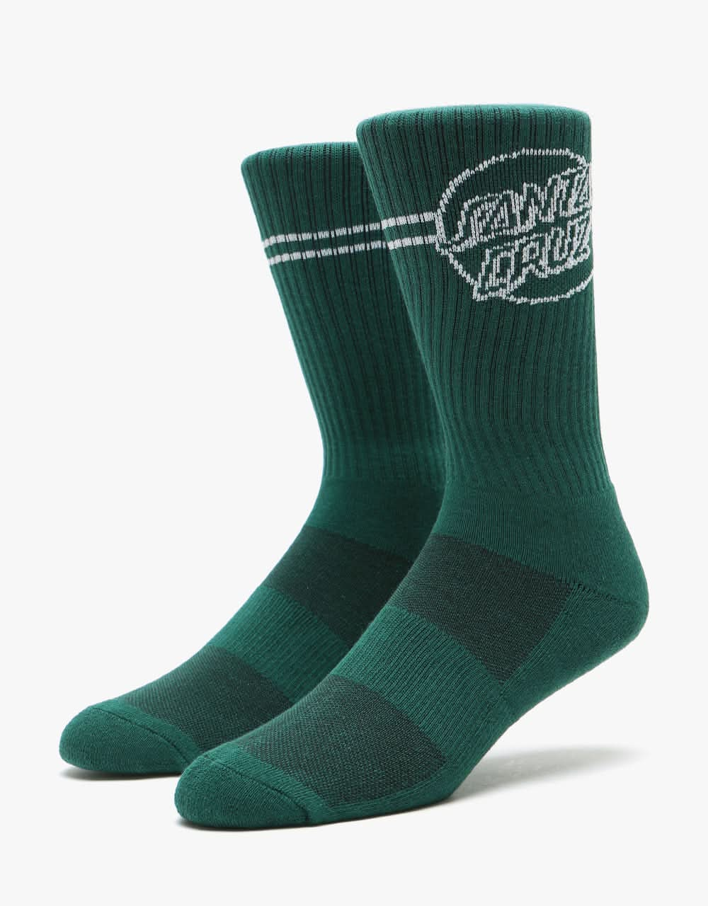 Santa Cruz Opus Dot Stripe Socks - Evergreen