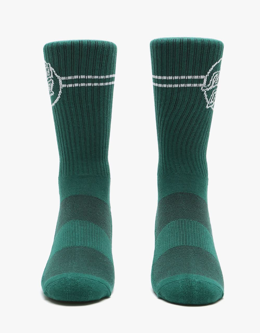 Santa Cruz Opus Dot Stripe Socks - Evergreen