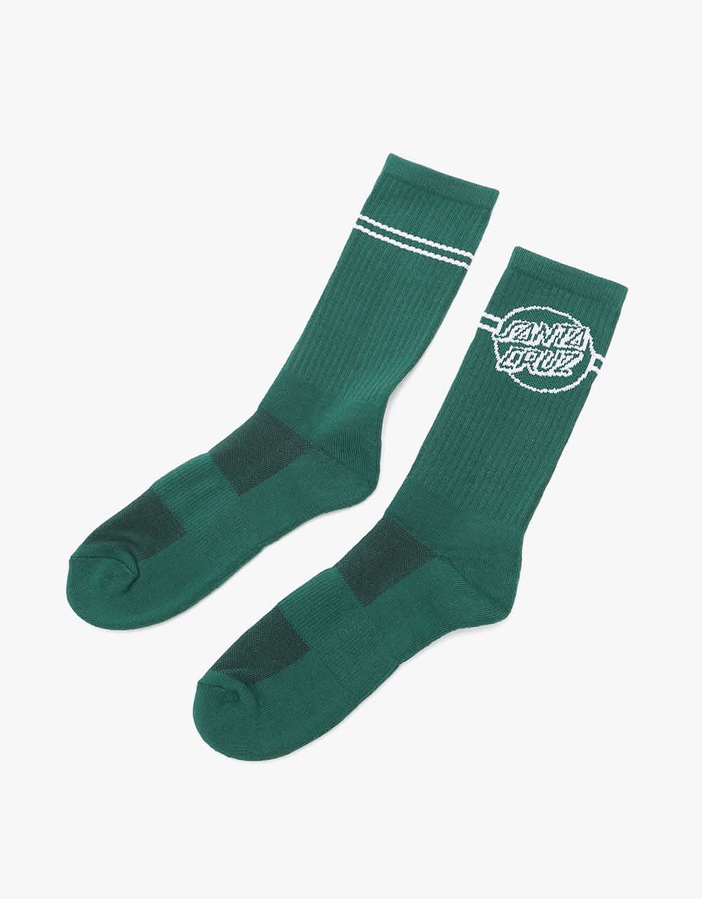 Santa Cruz Opus Dot Stripe Socks - Evergreen