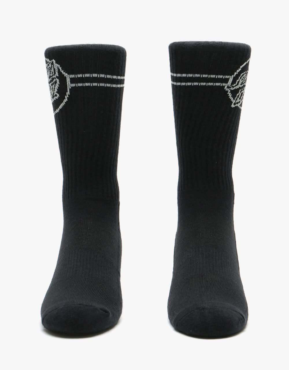 Santa Cruz Opus Dot Stripe Socks - Black/Grey