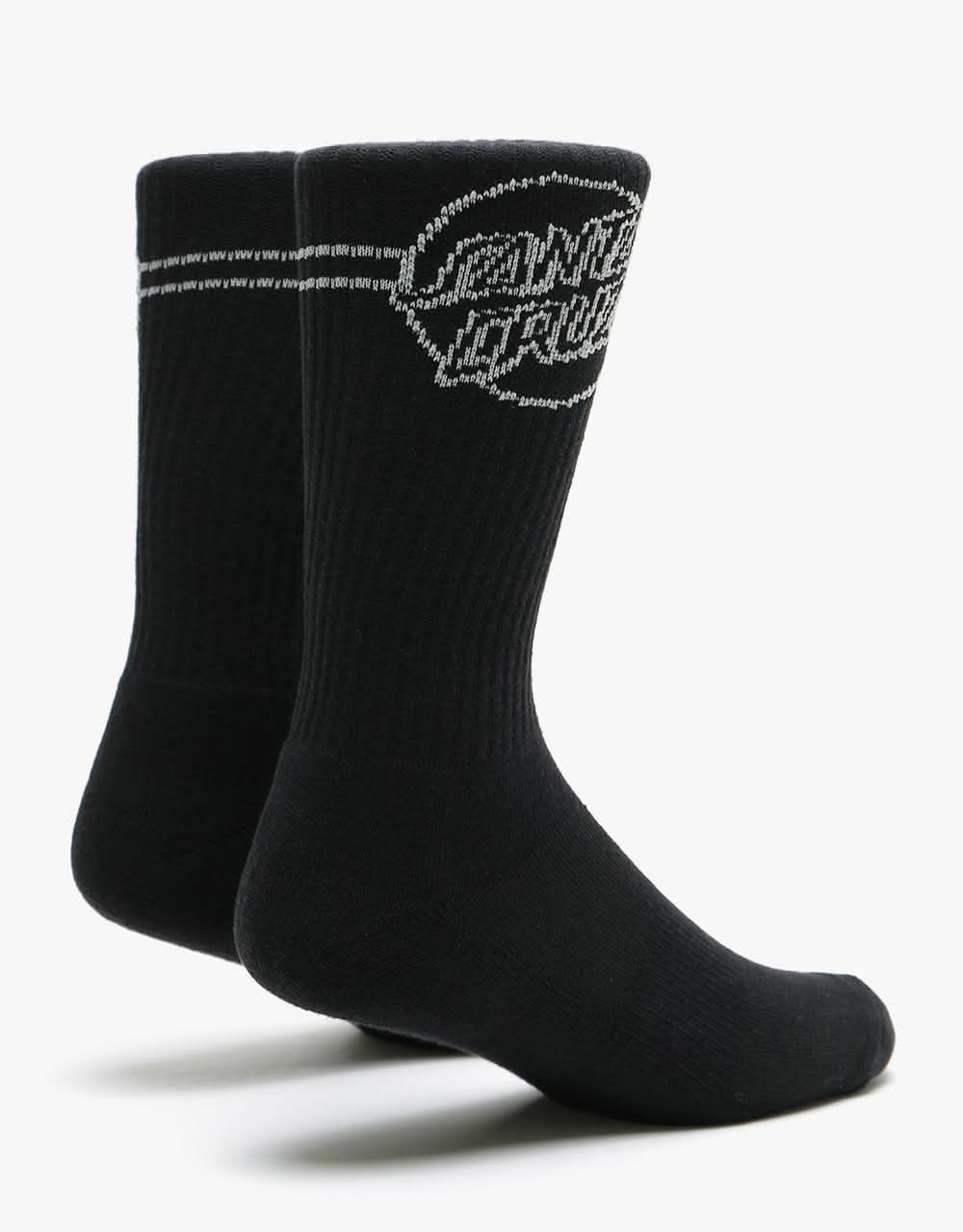 Santa Cruz Opus Dot Stripe Socks - Black/Grey