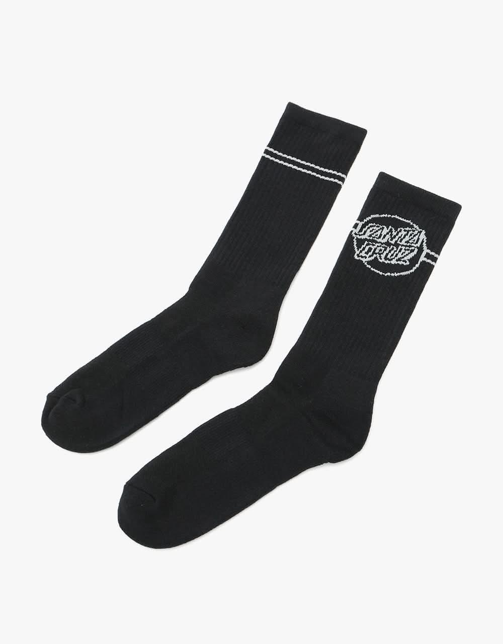 Santa Cruz Opus Dot Stripe Socks - Black/Grey