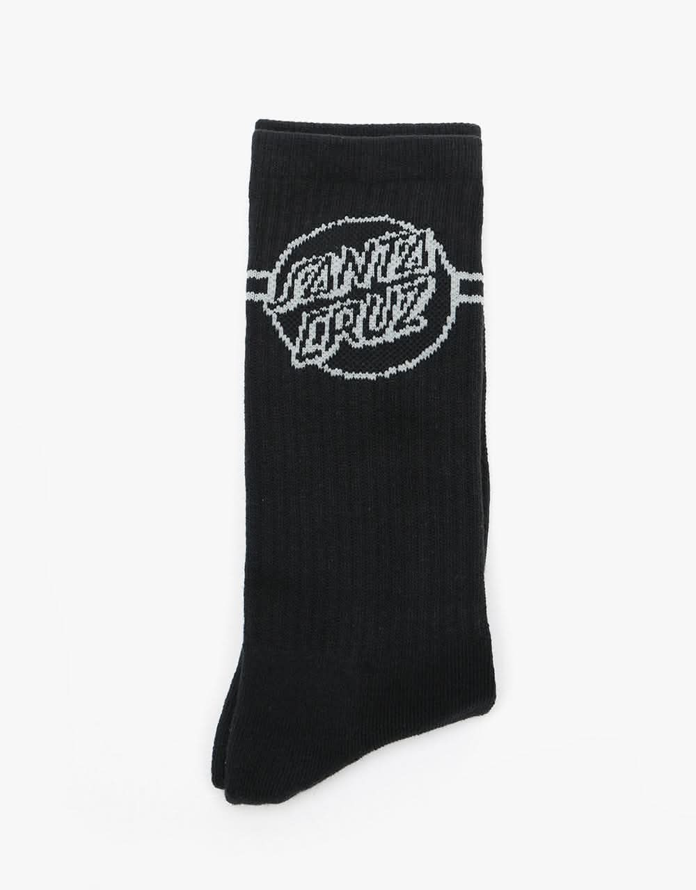 Santa Cruz Opus Dot Stripe Socks - Black/Grey