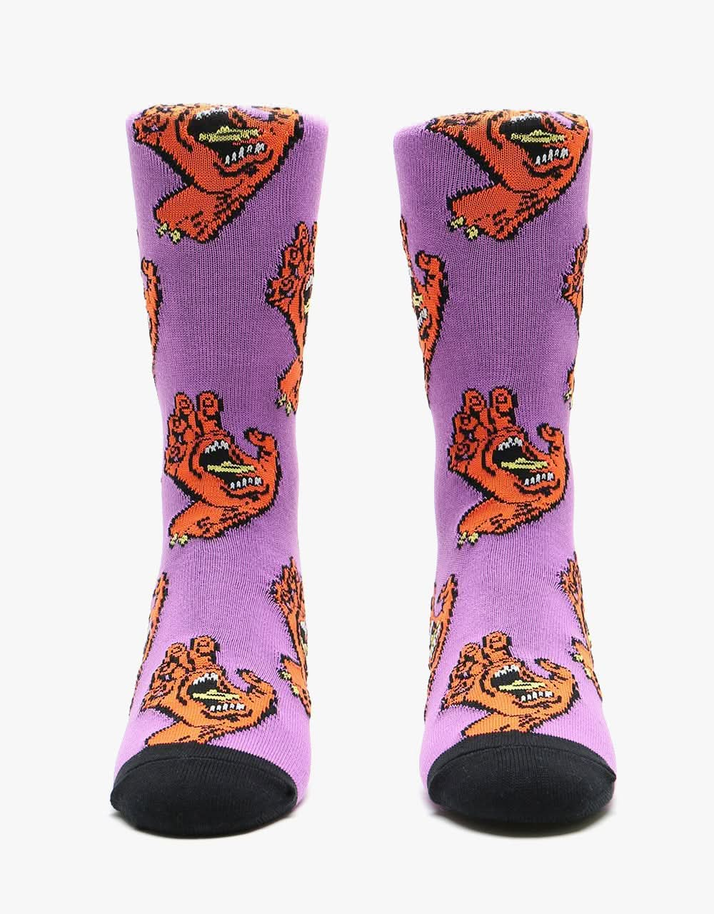 Santa Cruz Multi Hand 2 Pack Socks - Evergreen/Lavender