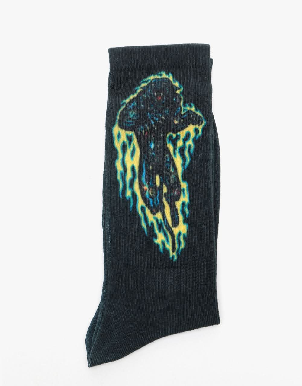 Santa Cruz Cosmic Cat Socks - Black