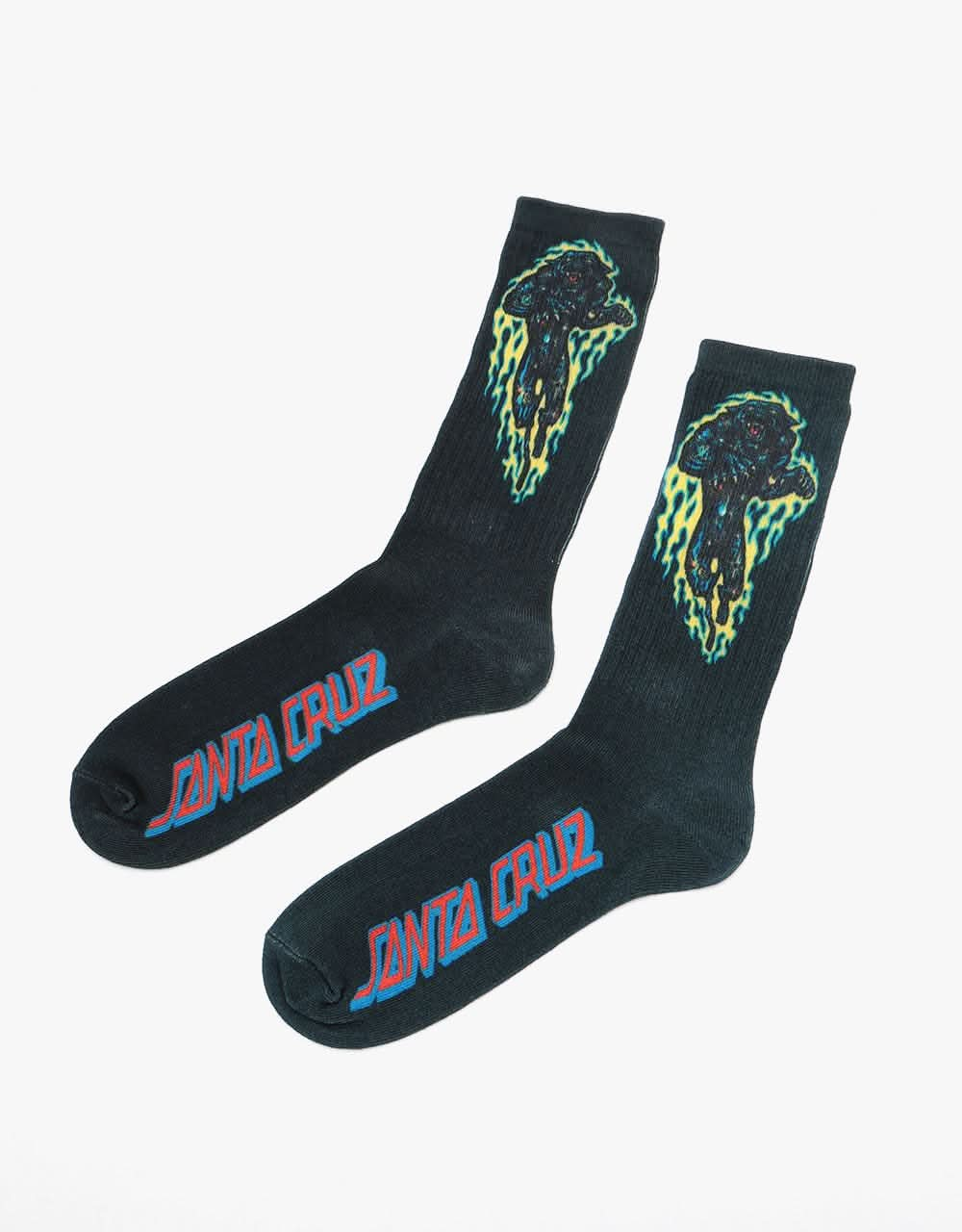 Santa Cruz Cosmic Cat Socks - Black