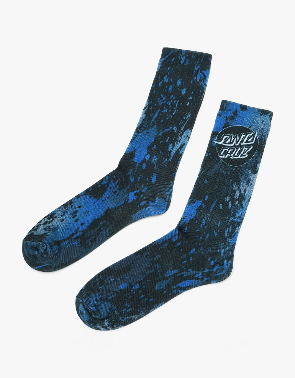 Santa Cruz Dot Splatter Socks - Navy Splatter