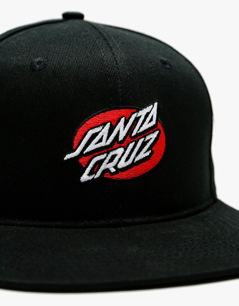 Santa Cruz Oval Dot Snapback Cap - Black