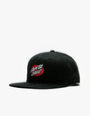 Santa Cruz Oval Dot Snapback Cap - Black