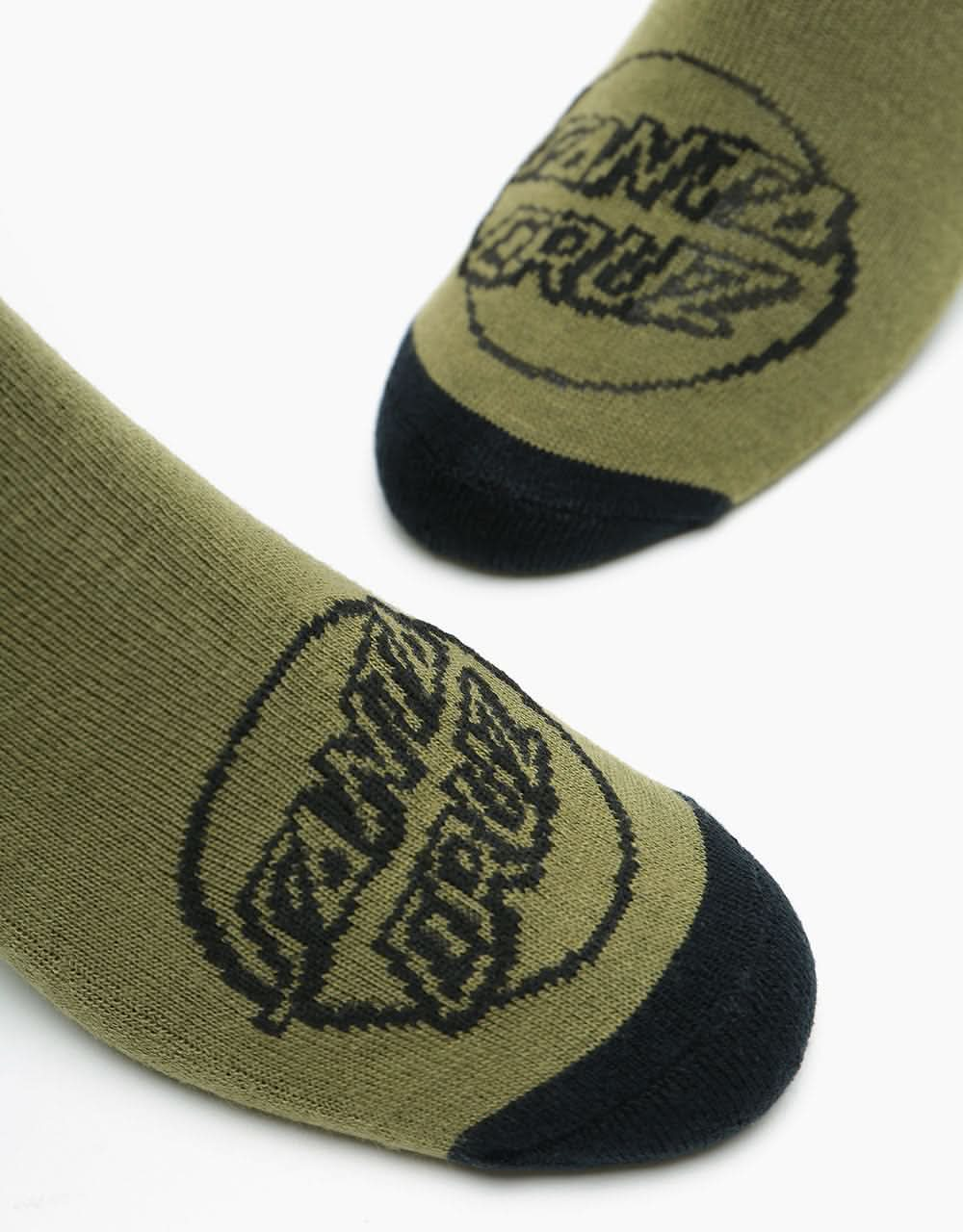 Santa Cruz Screaming Hand Mono Socks - Army Green