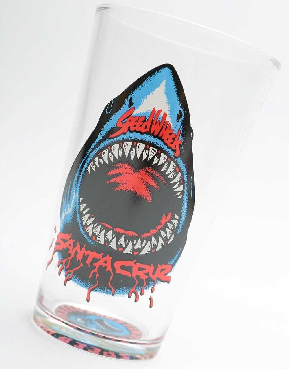 Santa Cruz Speed Wheels Shark Pint Glass - Clear