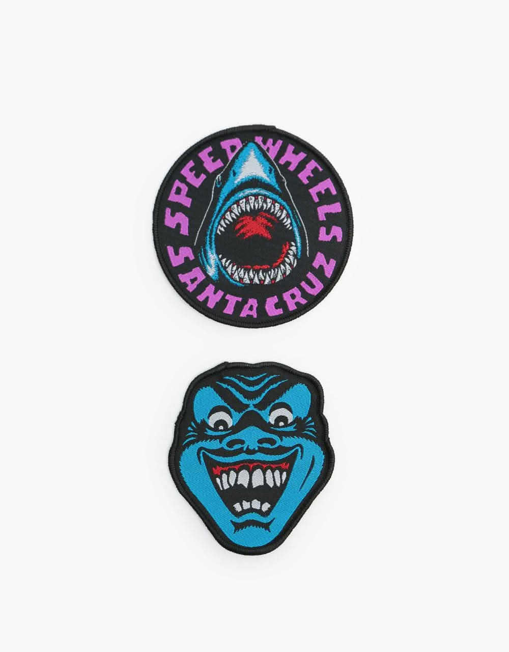 Santa Cruz Speed Wheels Shark Patch (2 Pack) - Blue/Purple