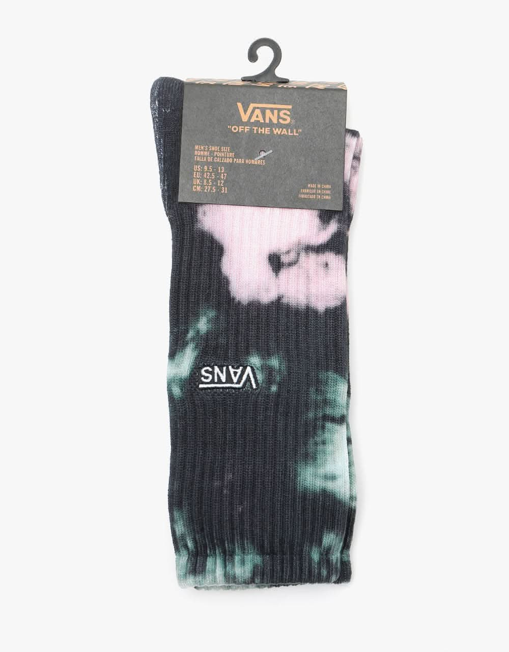 Vans Cool Tie Dye Crew Socks - Black Tie Dye