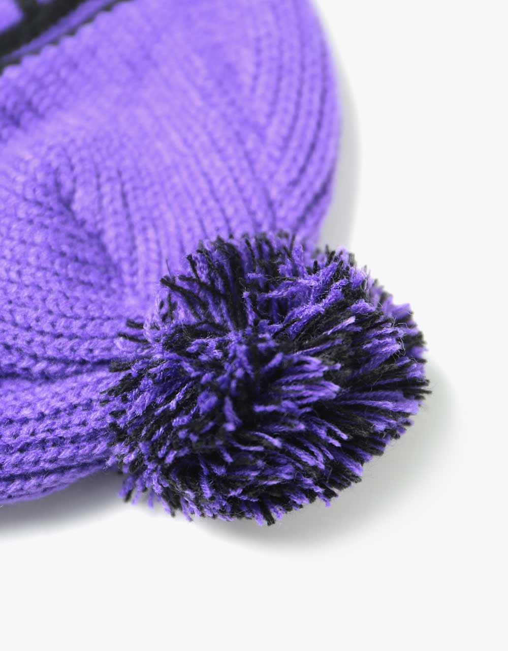 The North Face Retro TNF Pom Beanie - Peak Purple/TNF Black