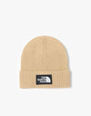 The North Face Logo Box Cuffed Beanie - Hawthorne Khaki