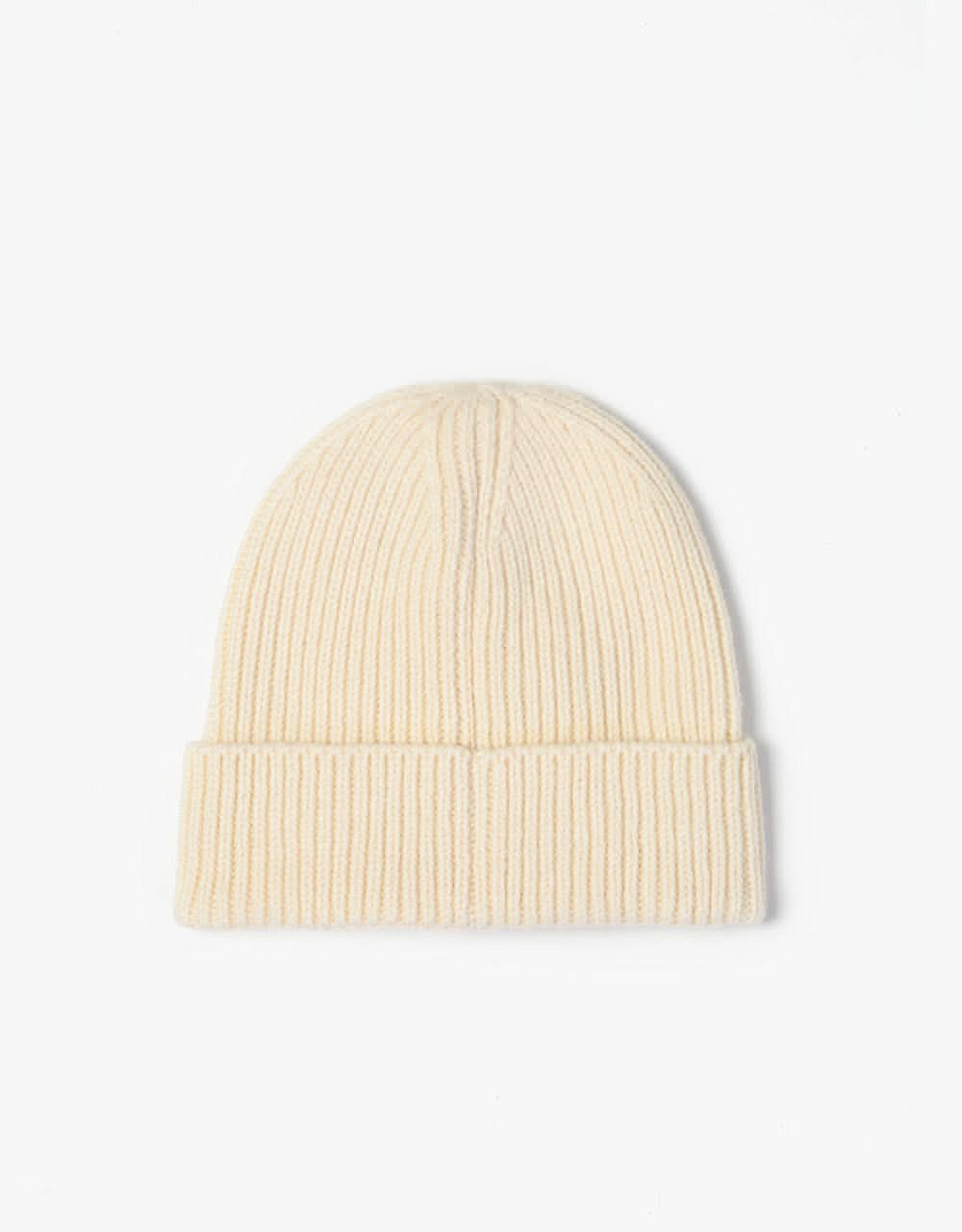 The North Face Logo Box Cuffed Beanie - Bleached Sand