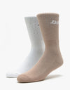 Dickies Carlyss 2-Pack Socks - White