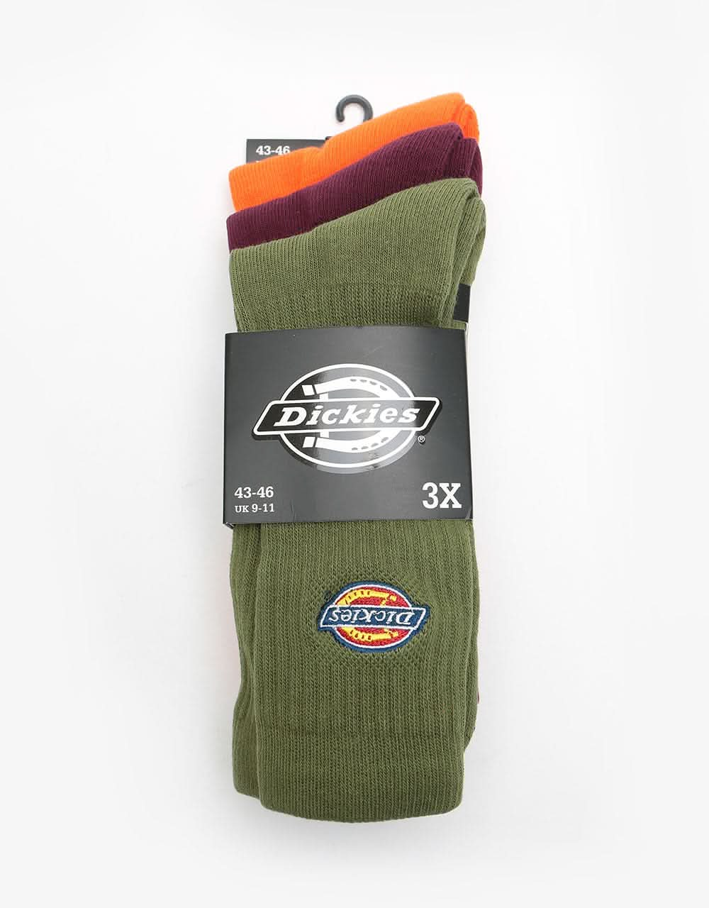 Dickies Valley Grove 3-Pack Socks - Army Green