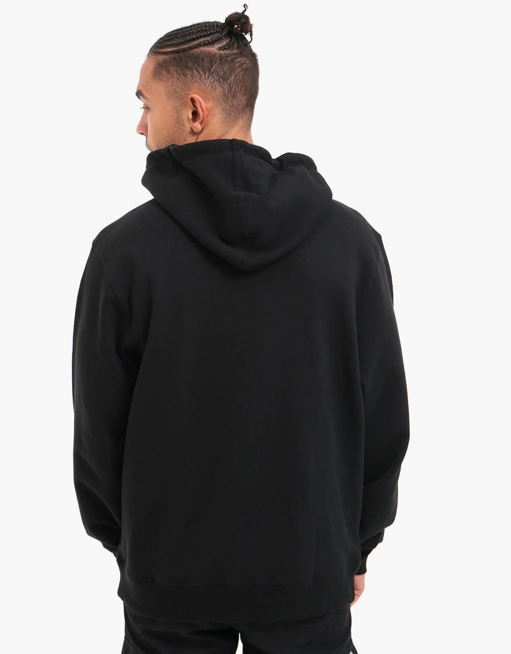 Stüssy Stock Logo Applique Pullover Hoodie - Black