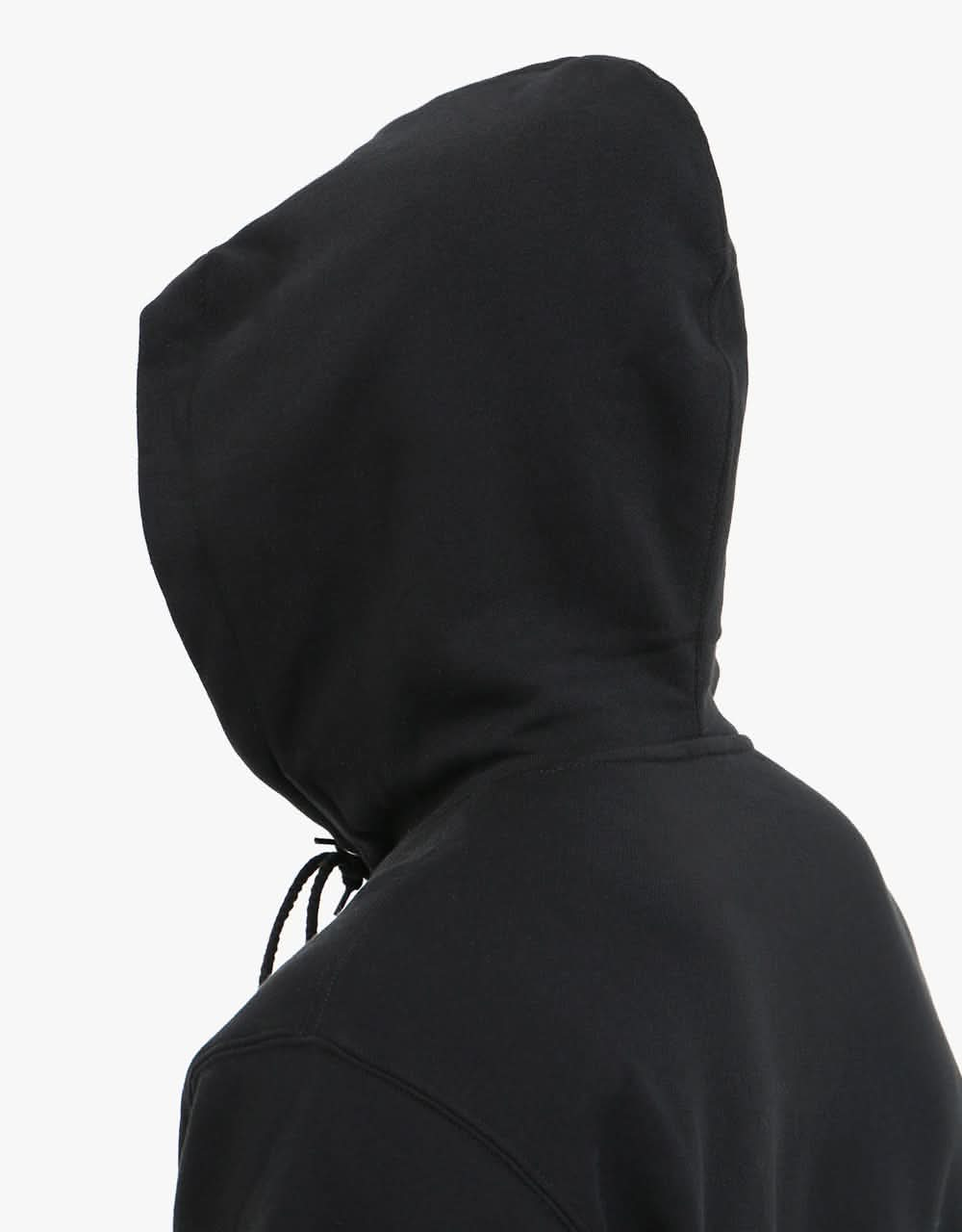 Stüssy Stock Logo Applique Pullover Hoodie - Black