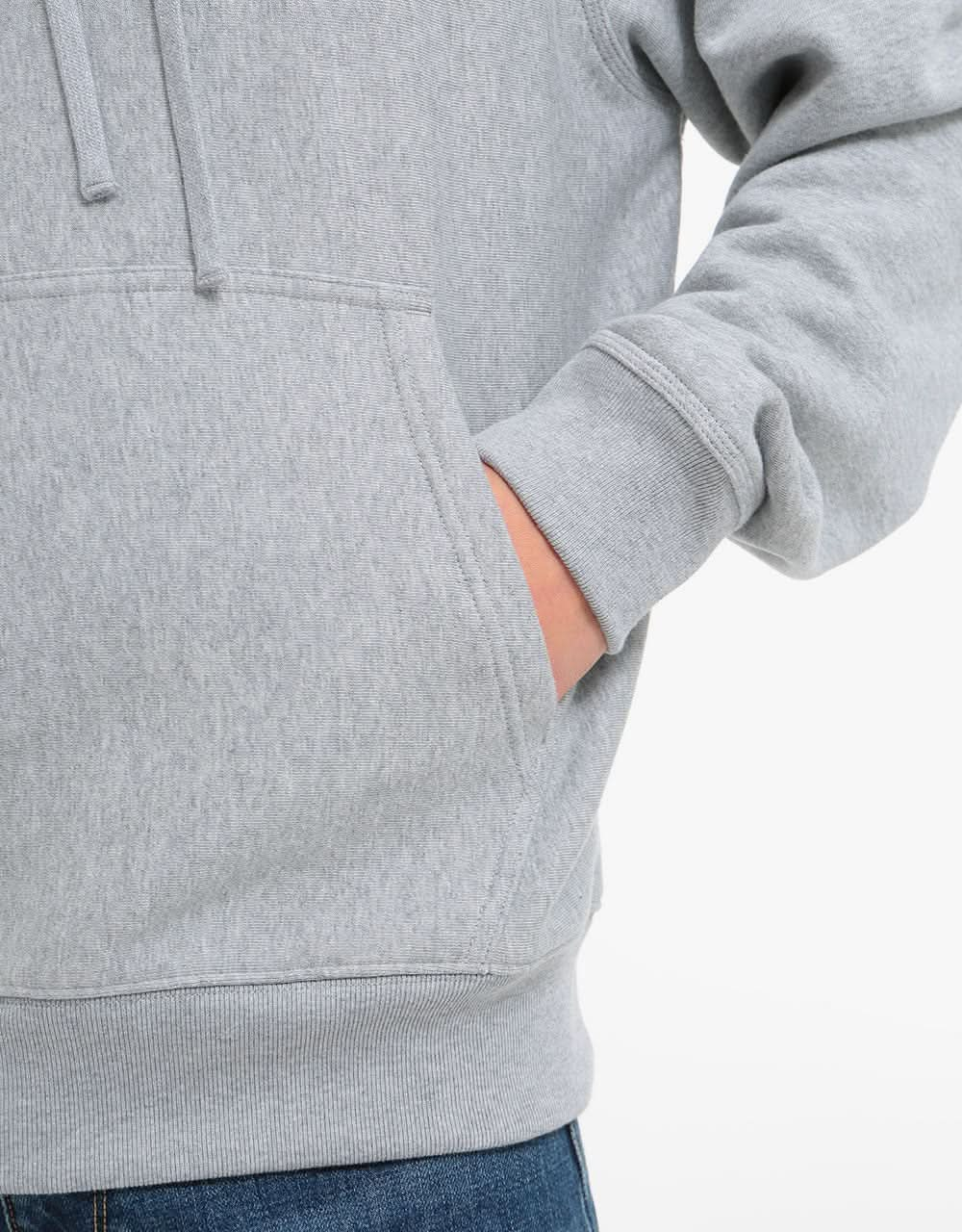 Stüssy Stock Logo Pullover Hoodie - Grey Heather