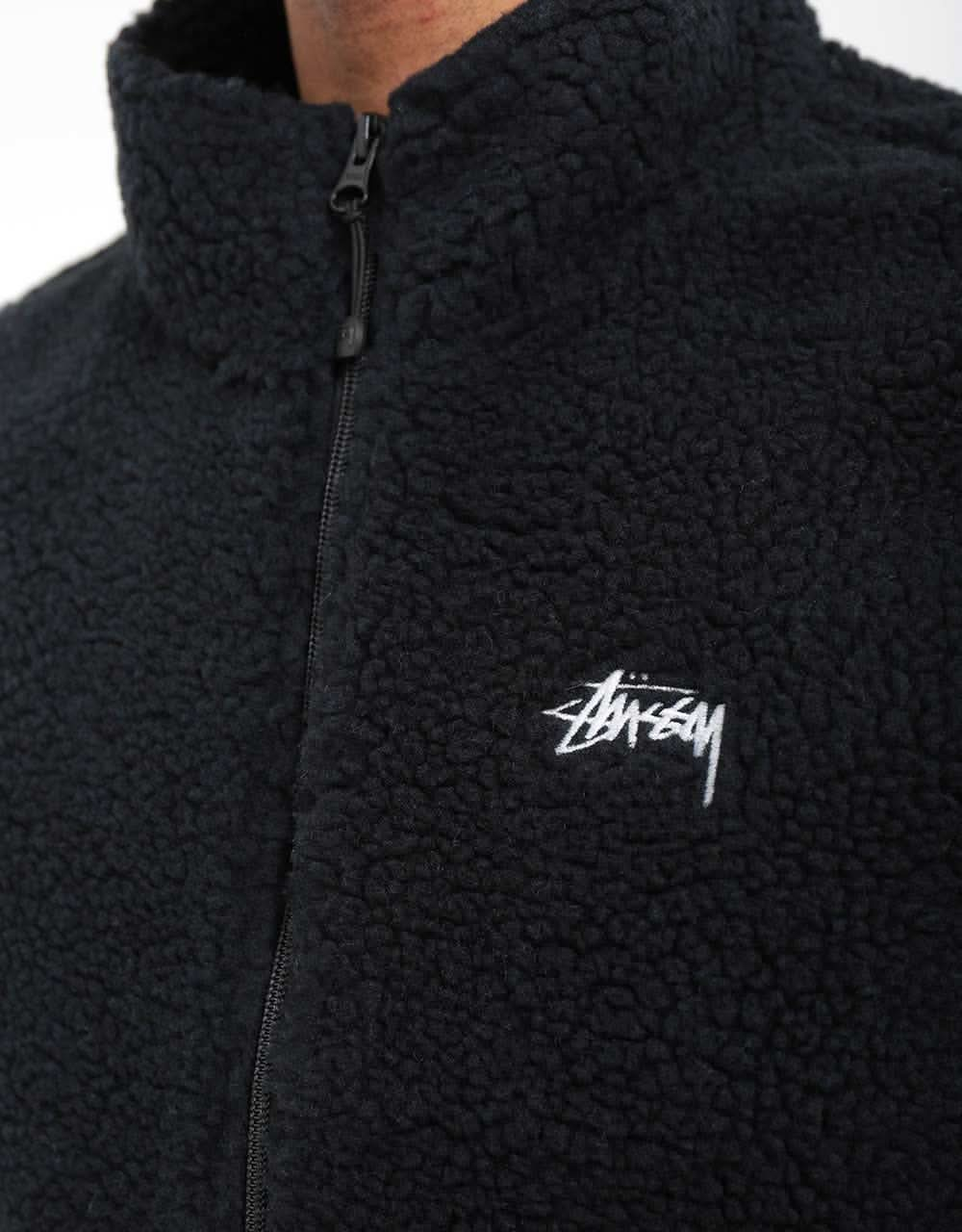 Stüssy Block Sherpa Vest - Black