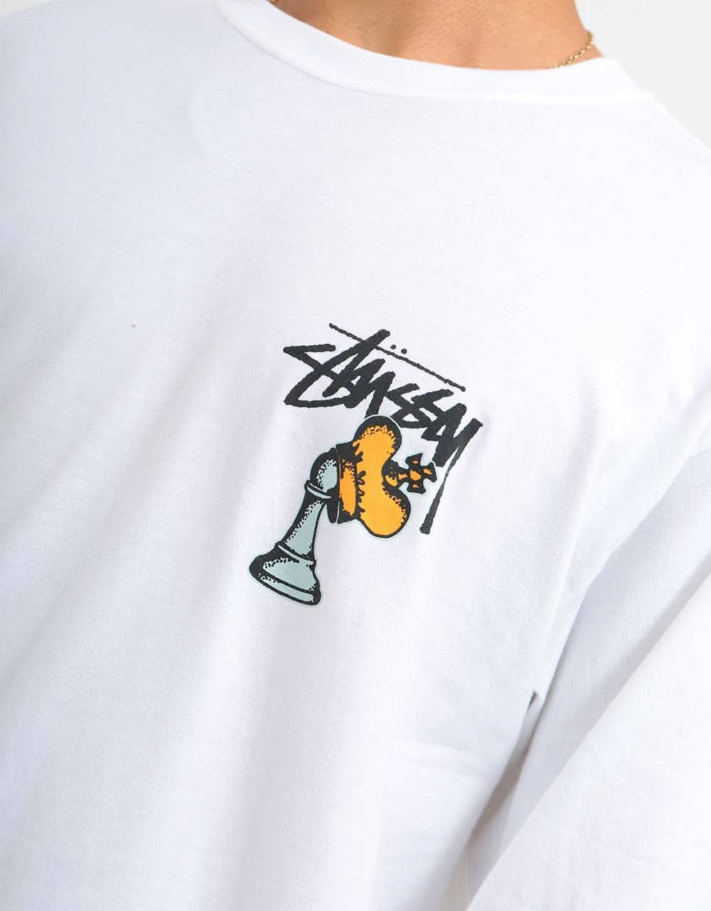 Stüssy Hidden Pawn L/S T-Shirt - White