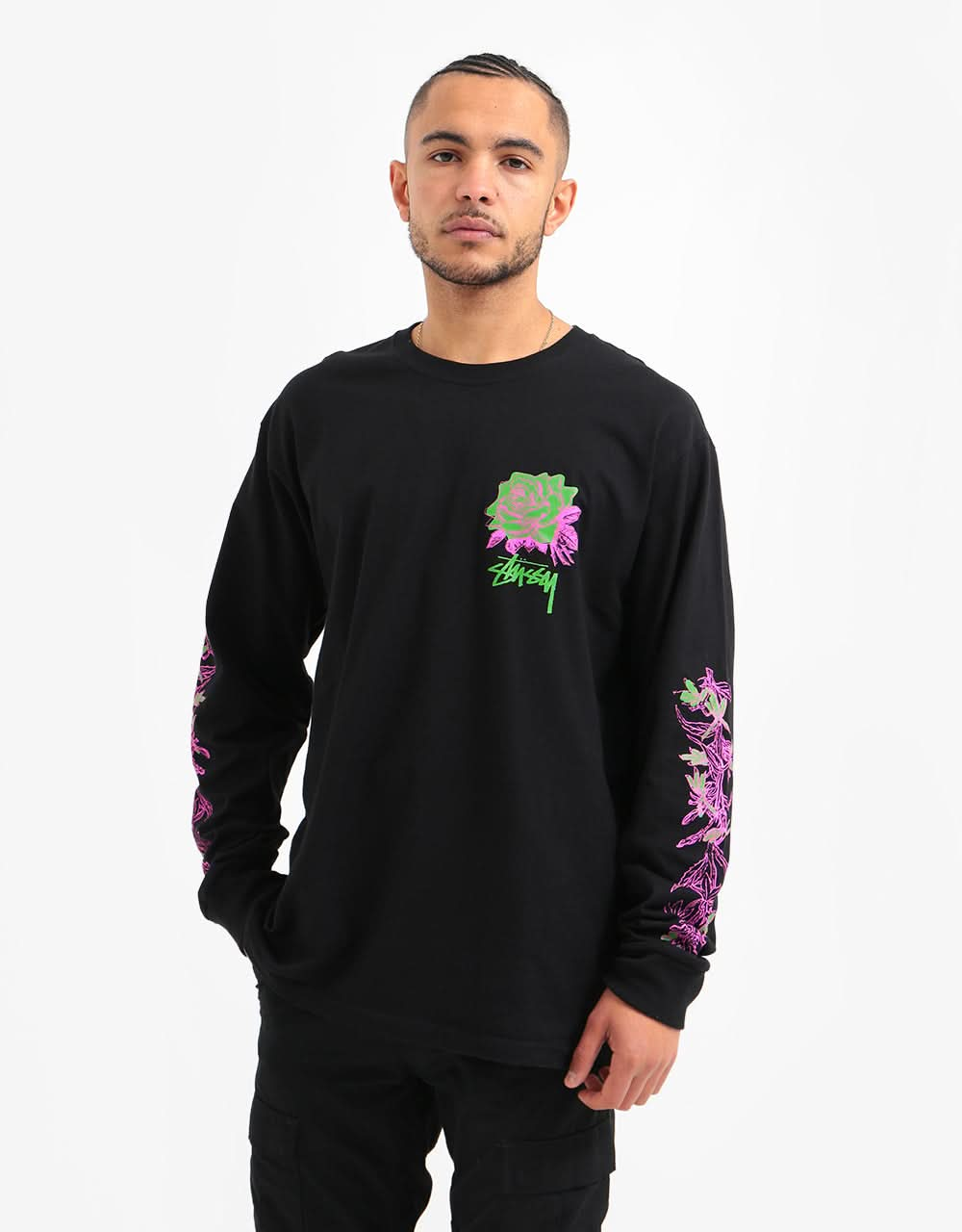 Stüssy Rosebud L/S T-Shirt - Black