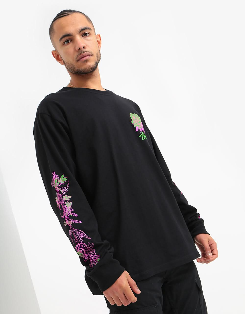 Stüssy Rosebud L/S T-Shirt - Black