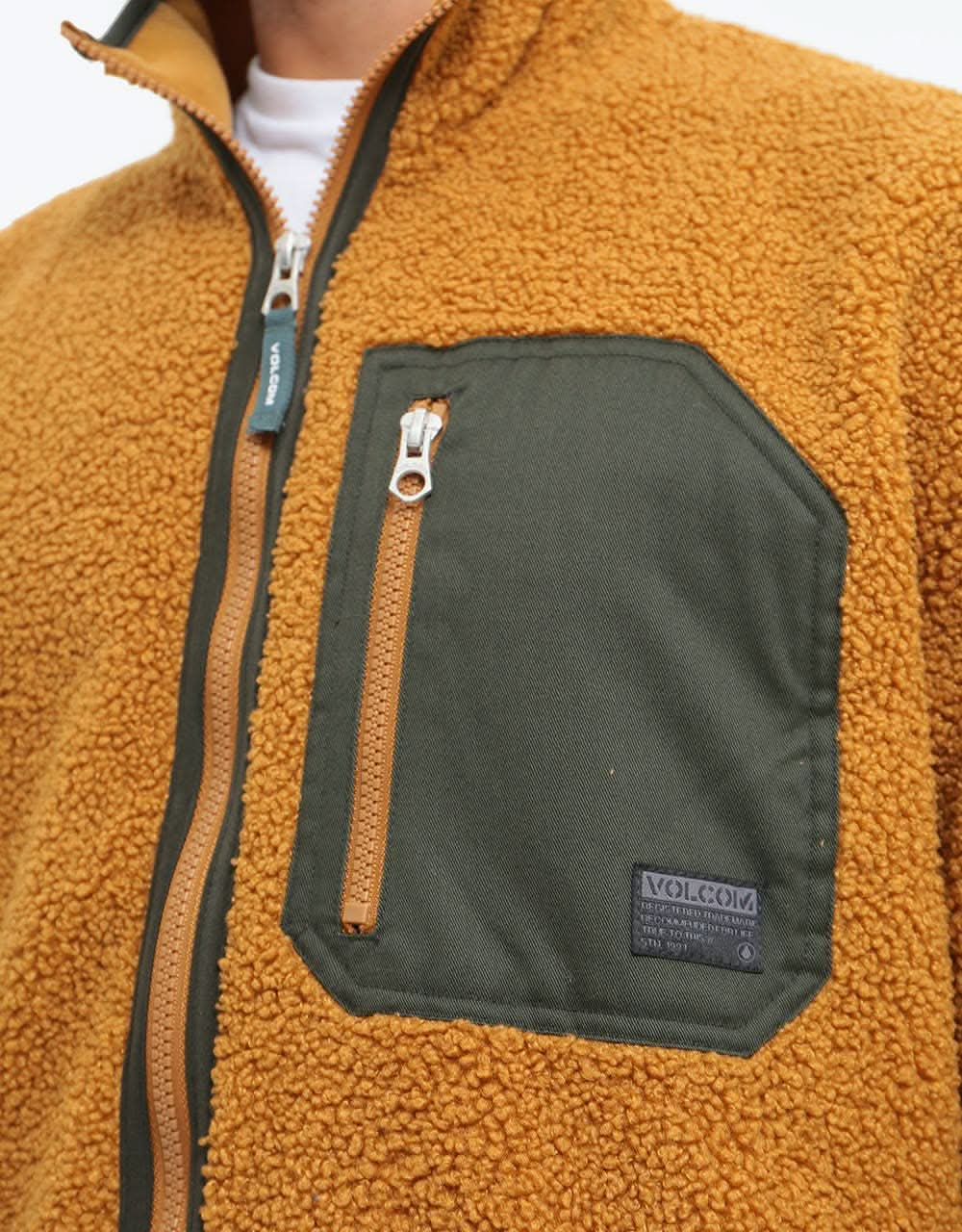 Volcom Muzzer Fuzzar Zip Fleece - Golden Brown