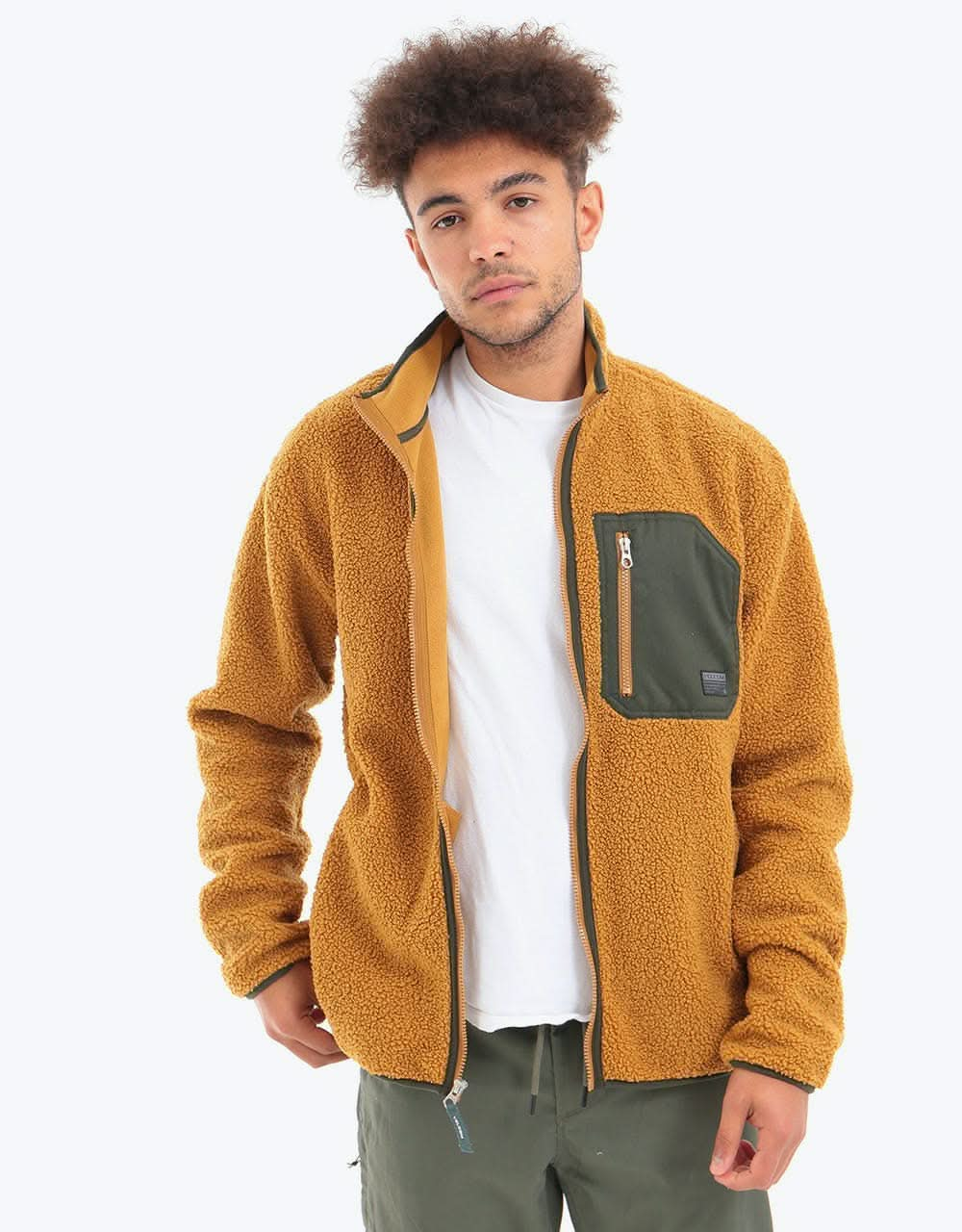 Volcom Muzzer Fuzzar Zip Fleece - Golden Brown