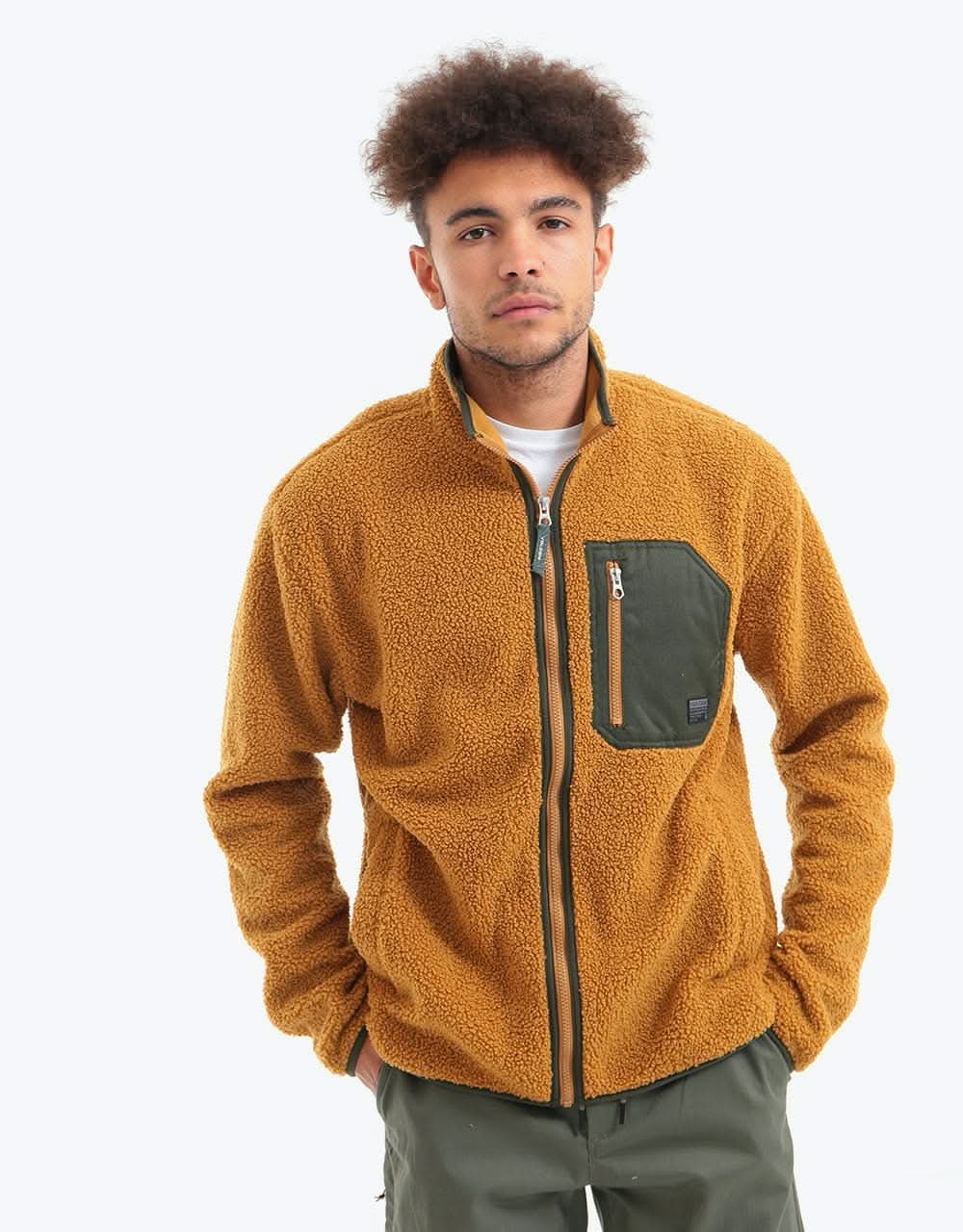 Volcom Muzzer Fuzzar Zip Fleece - Golden Brown