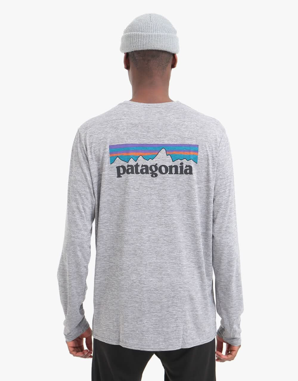 Patagonia Long-Sleeved Capilene® Cool Daily T-Shirt - P-6 Logo: Feather Grey