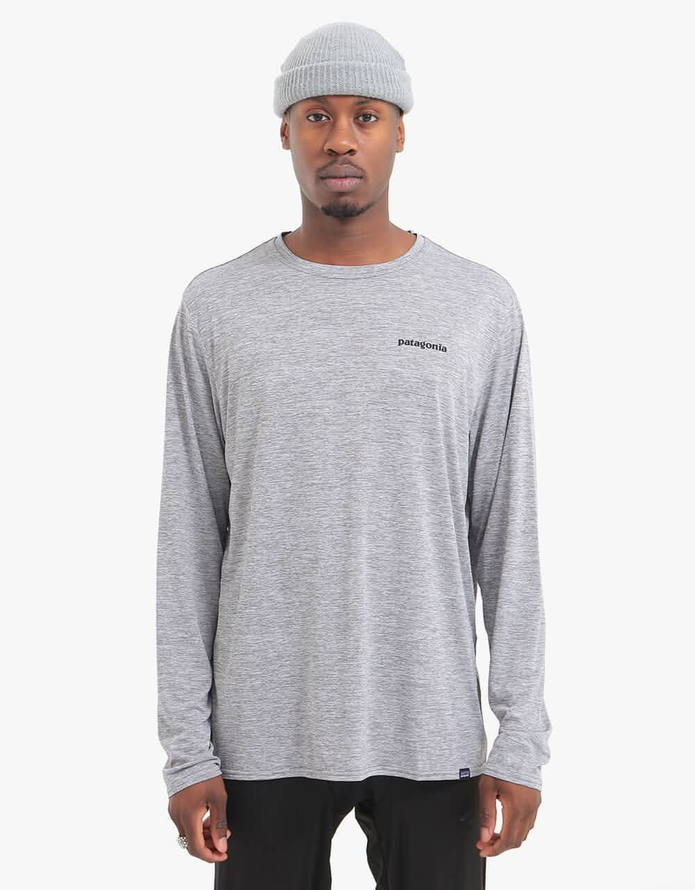 Patagonia Long-Sleeved Capilene® Cool Daily T-Shirt - P-6 Logo: Feather Grey