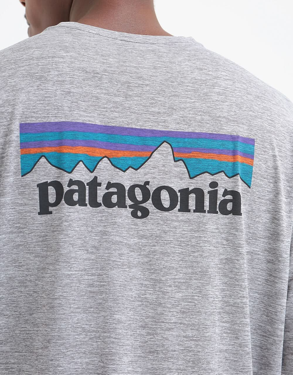 Patagonia Long-Sleeved Capilene® Cool Daily T-Shirt - P-6 Logo: Feather Grey