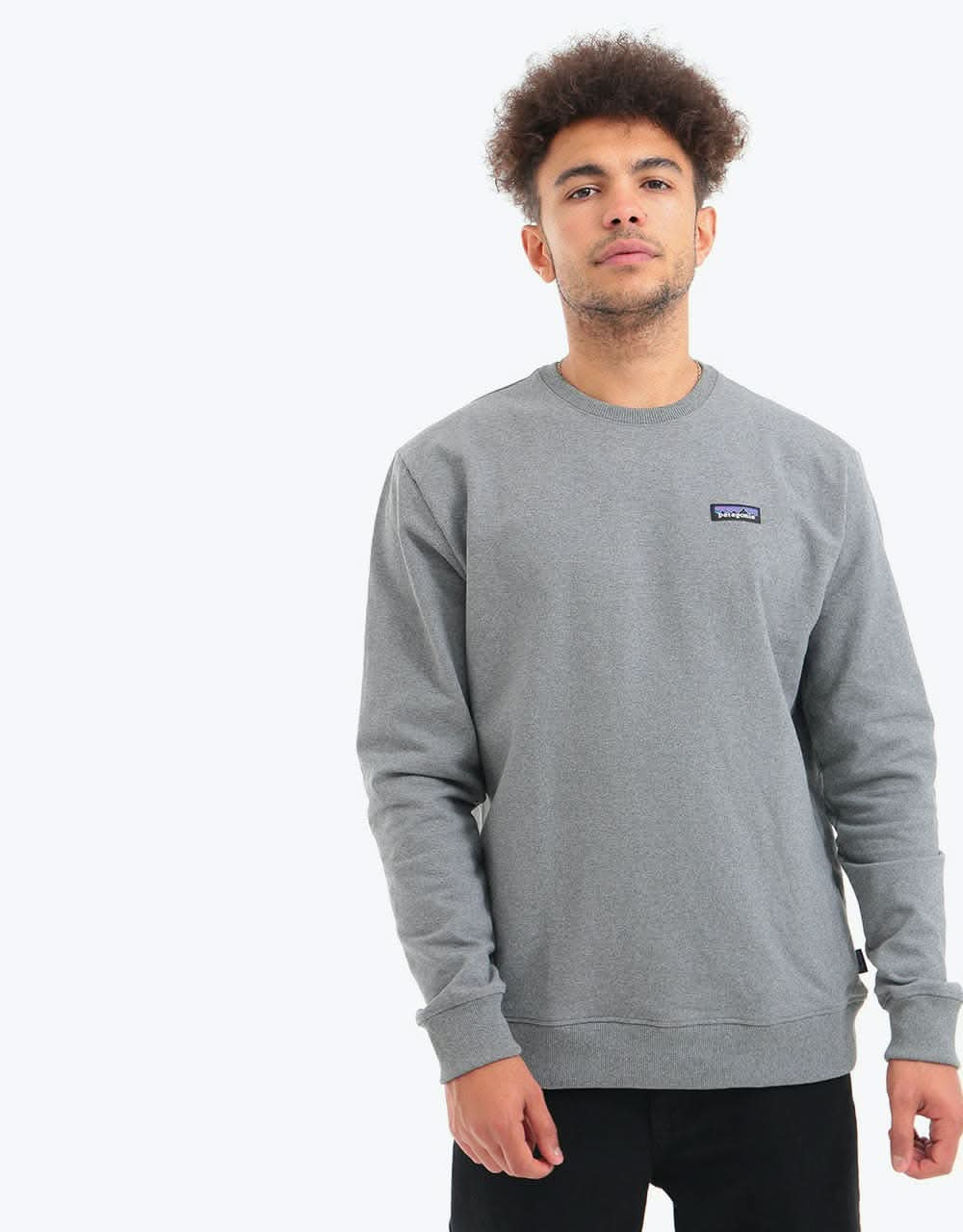 Patagonia P-6 Label Uprisal Crew Sweatshirt - Gravel Heather