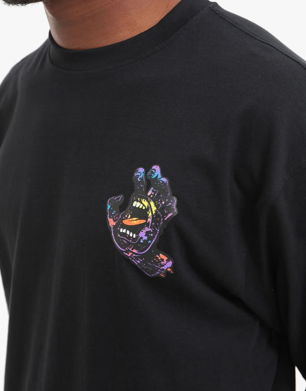 Santa Cruz Hand Splatter L/S T-Shirt - Black