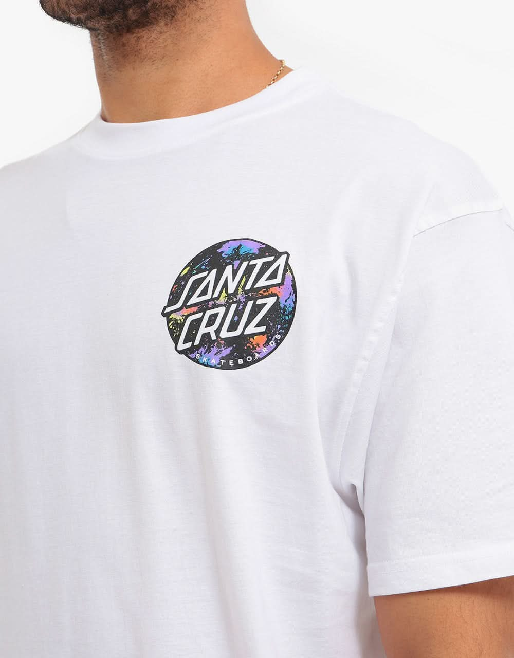 Santa Cruz Dot Splatter T-Shirt - White