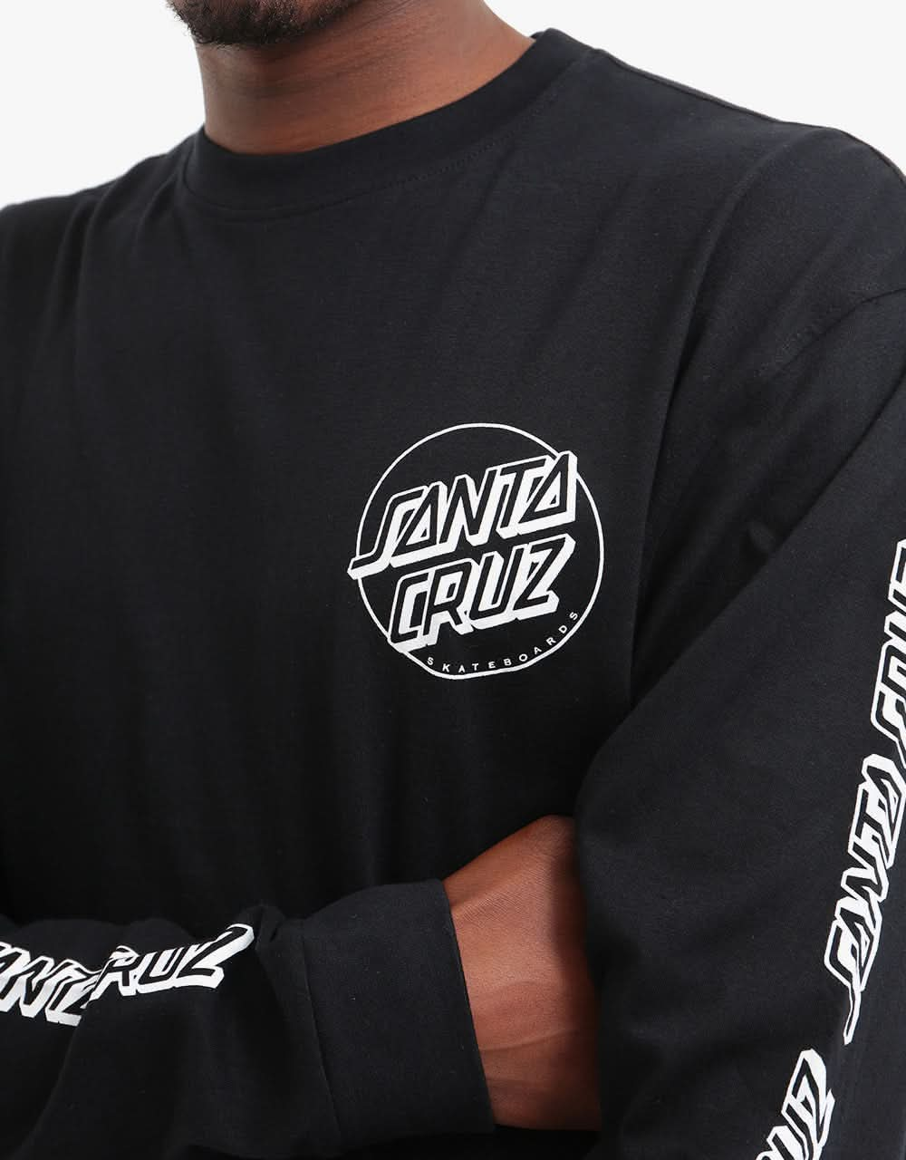 Santa Cruz Opus Dot Sleeves L/S T-Shirt - Black